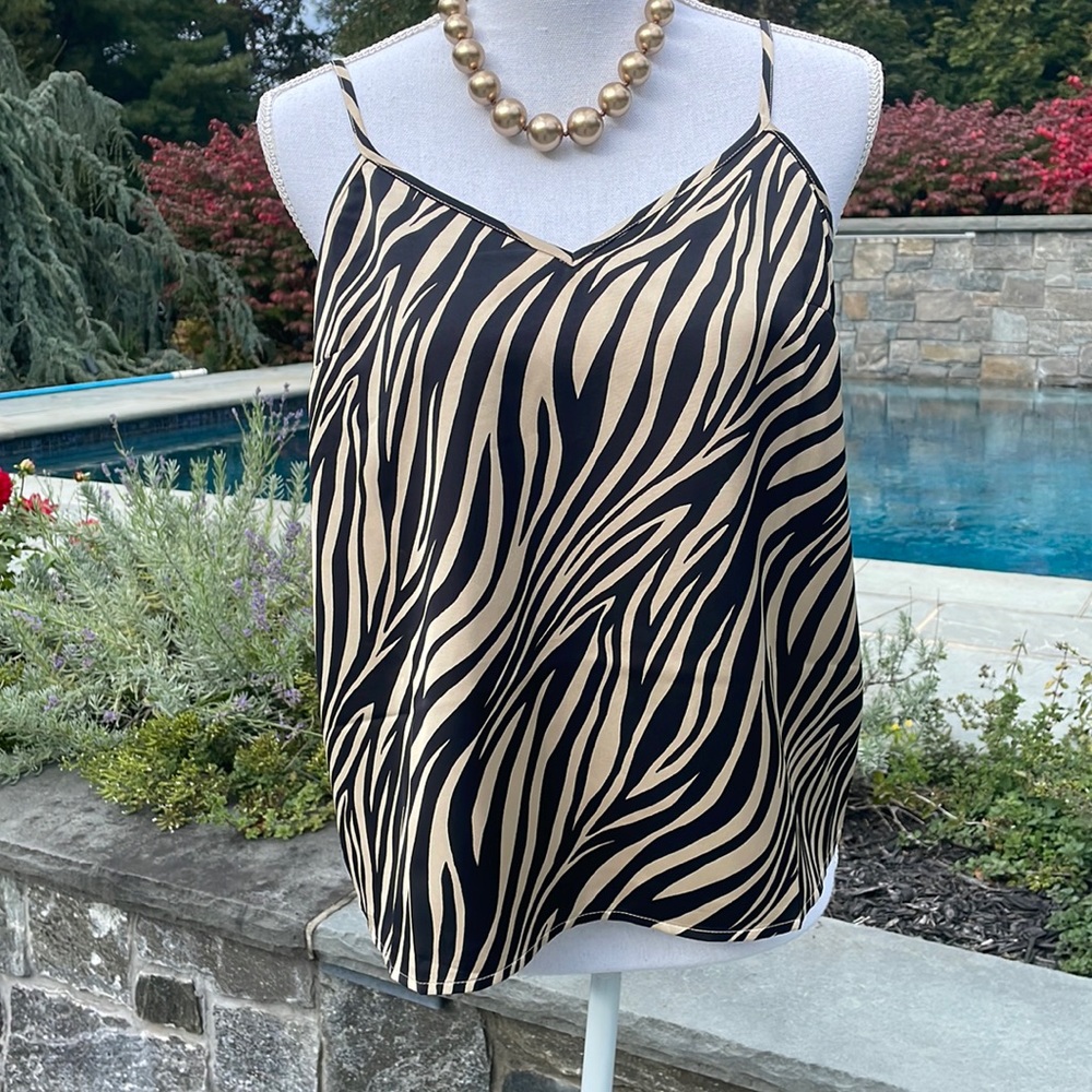 J. Crew Zebra Print Cami Size 6🦓